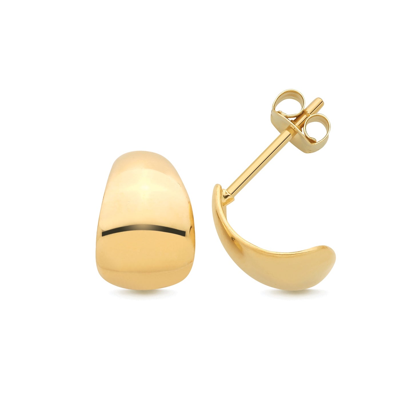 9ct Yellow Gold Huggie Stud Earrings ES2200