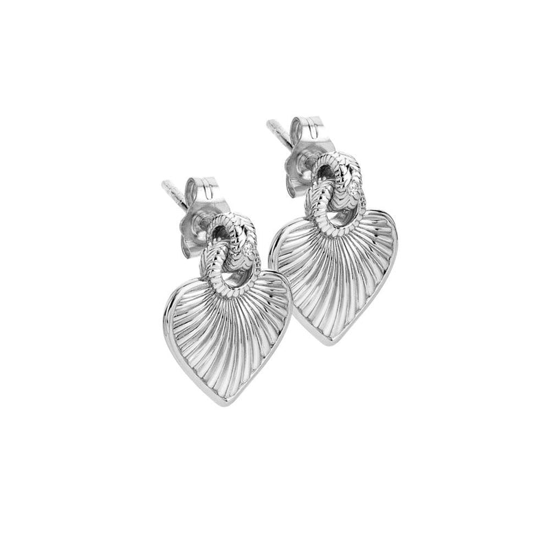 Hot Diamonds Silver Essence Heart Stud Earrings DE820