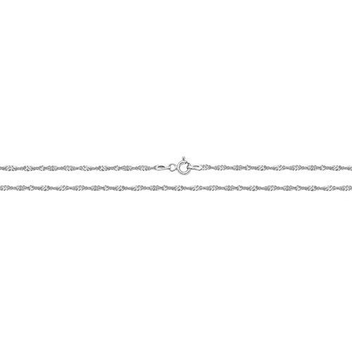 Sterling Silver Singapore Chain 20"