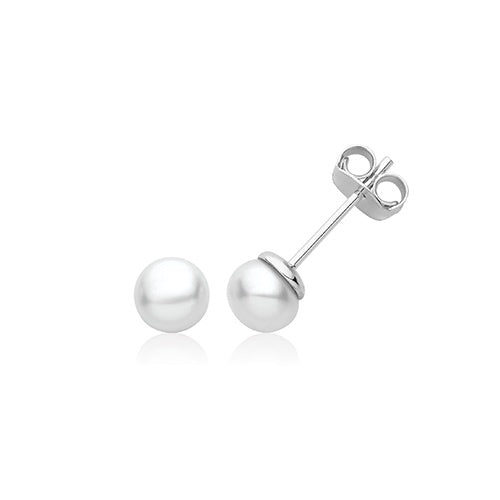Silver 7mm Pearl Stud Earrings G51407