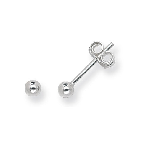 Silver 3mm Ball Stud Earrings G5510