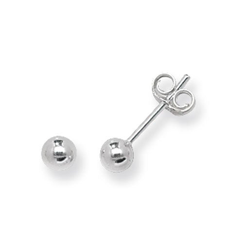 Silver 4mm Ball Stud Earrings G5511