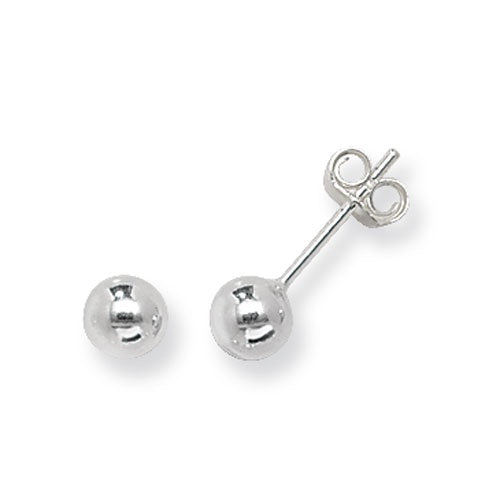 Silver 5mm Ball Stud Earrings G5512