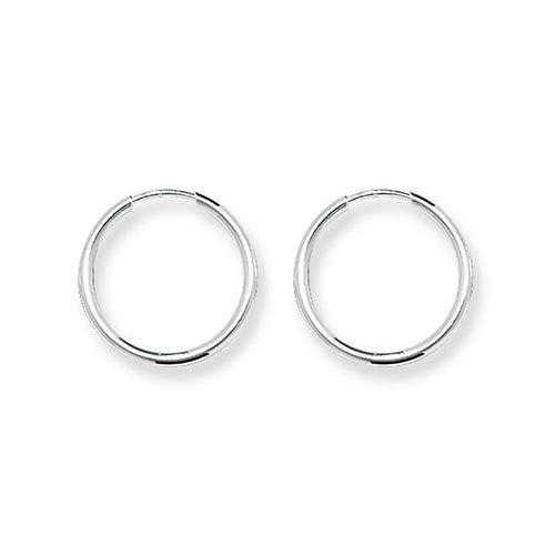 Silver Sleeper Hoop Earrings 16mm G5533