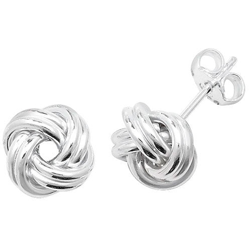 Silver Knot Earrings G5846