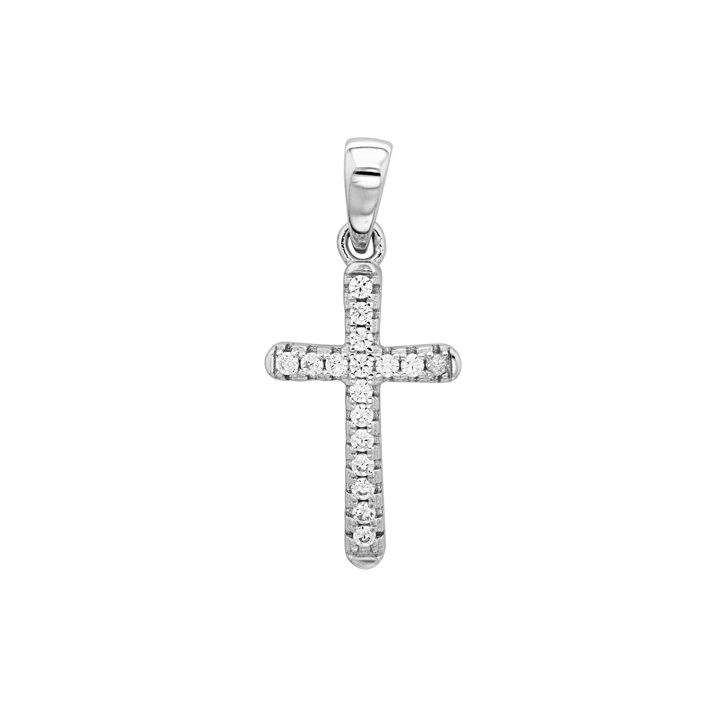 Silver CZ Cross Pendant G61009