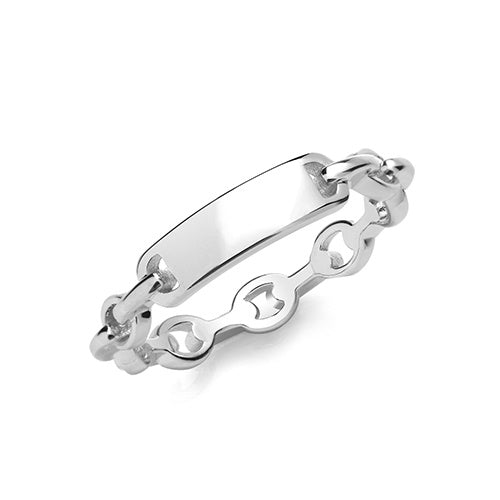 Silver Link ID Ring G7554