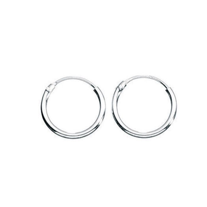 Sterling Silver 12mm Hoop Earrings