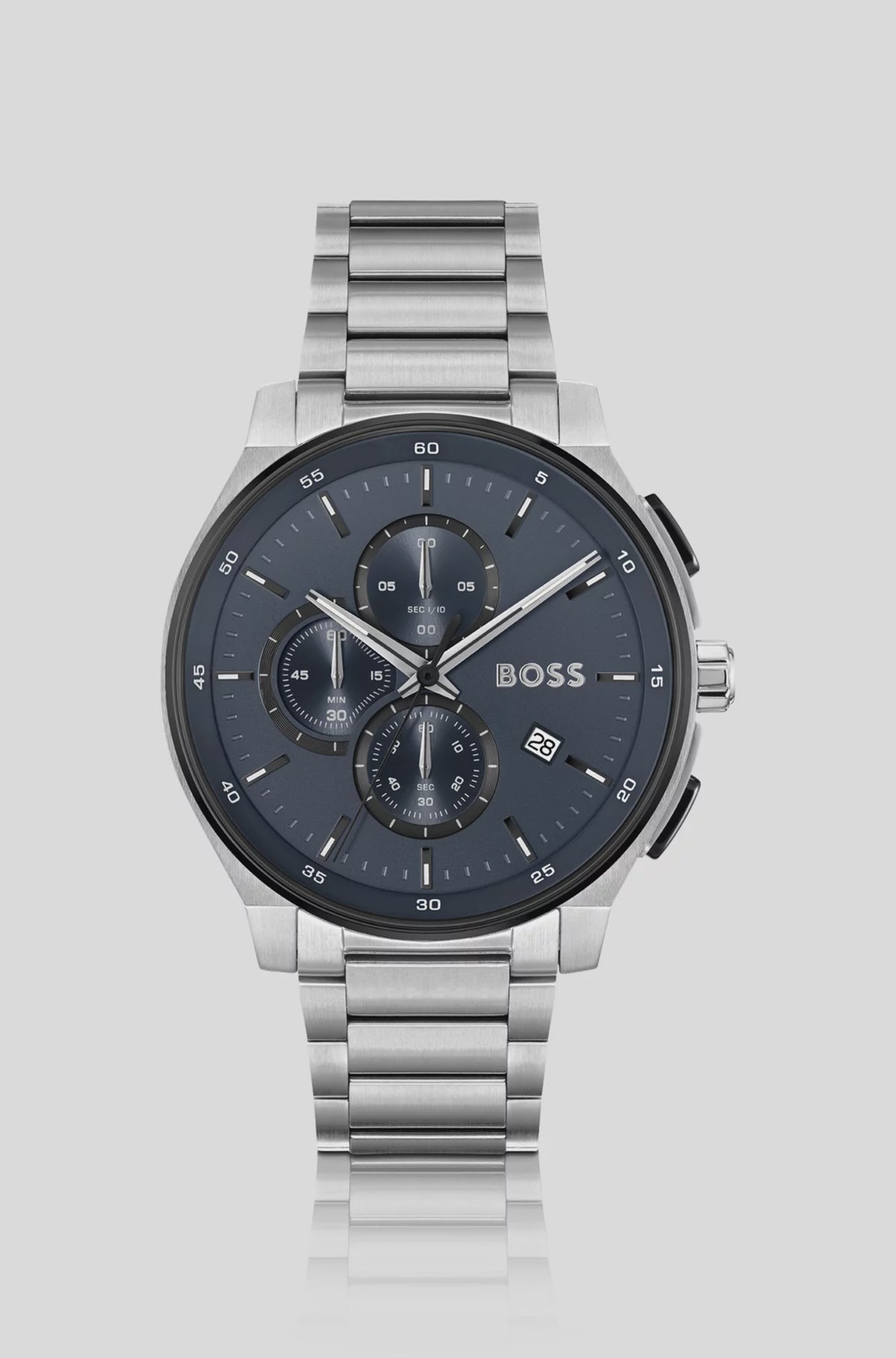 Boss S/S Chronograph watch with Matt Blue Dial 1514189
