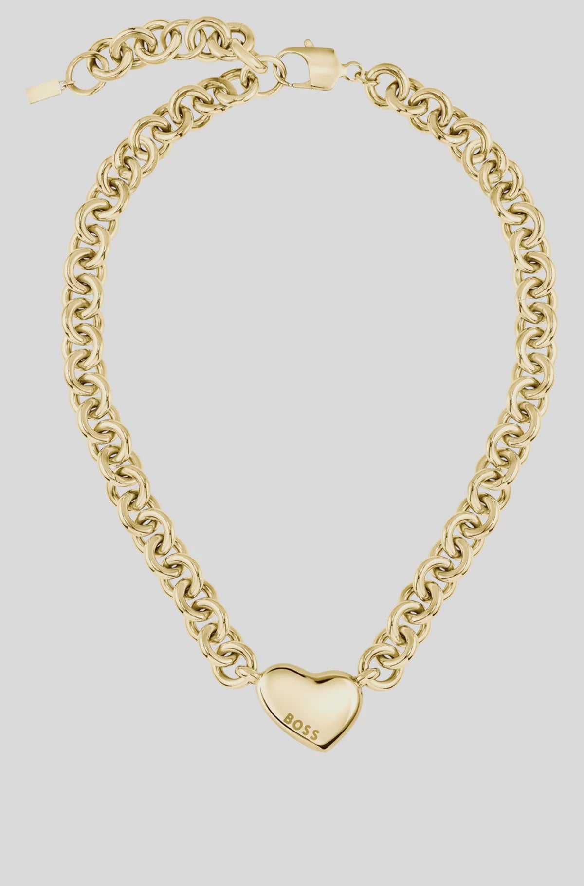 Boss Gold Tone Necklace with Heart Charm 1580637
