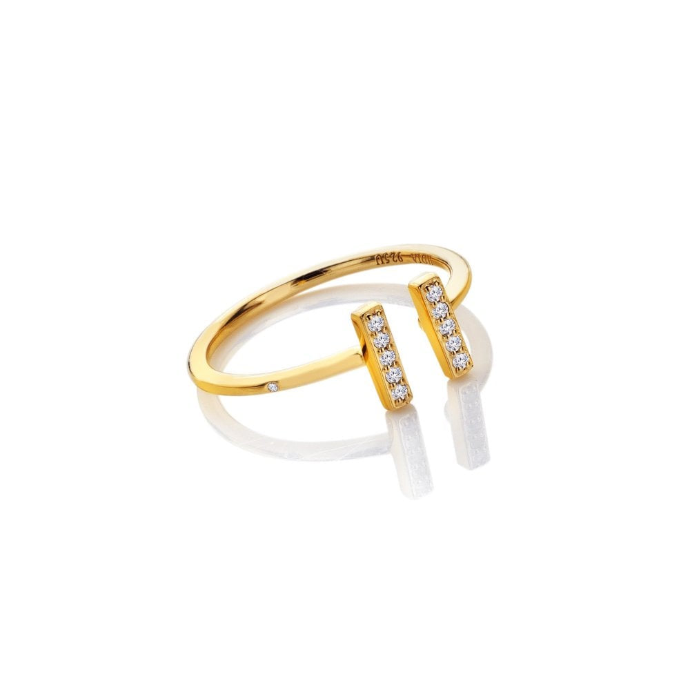 Hot Diamonds X GE T-Bat Ring DR302