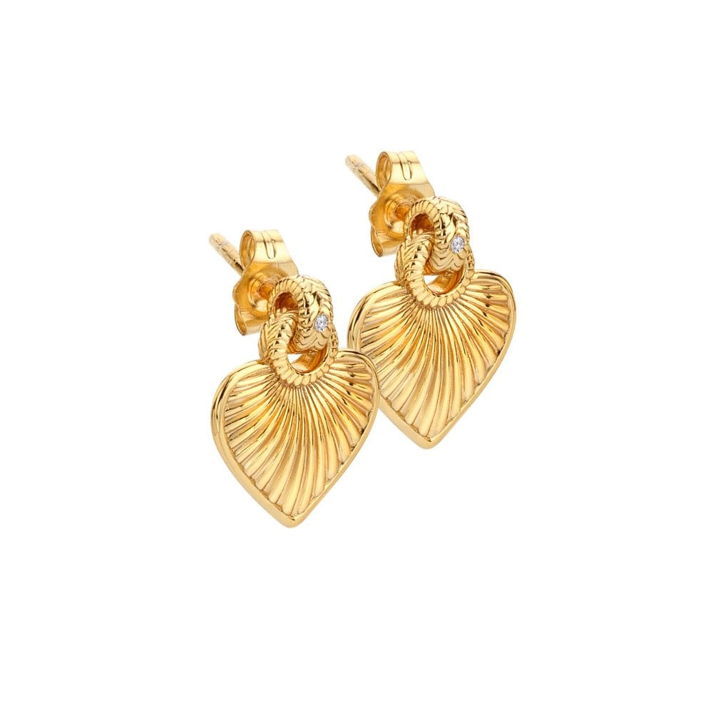 Hot Diamonds X JJ Essence Heart Earrings DE807
