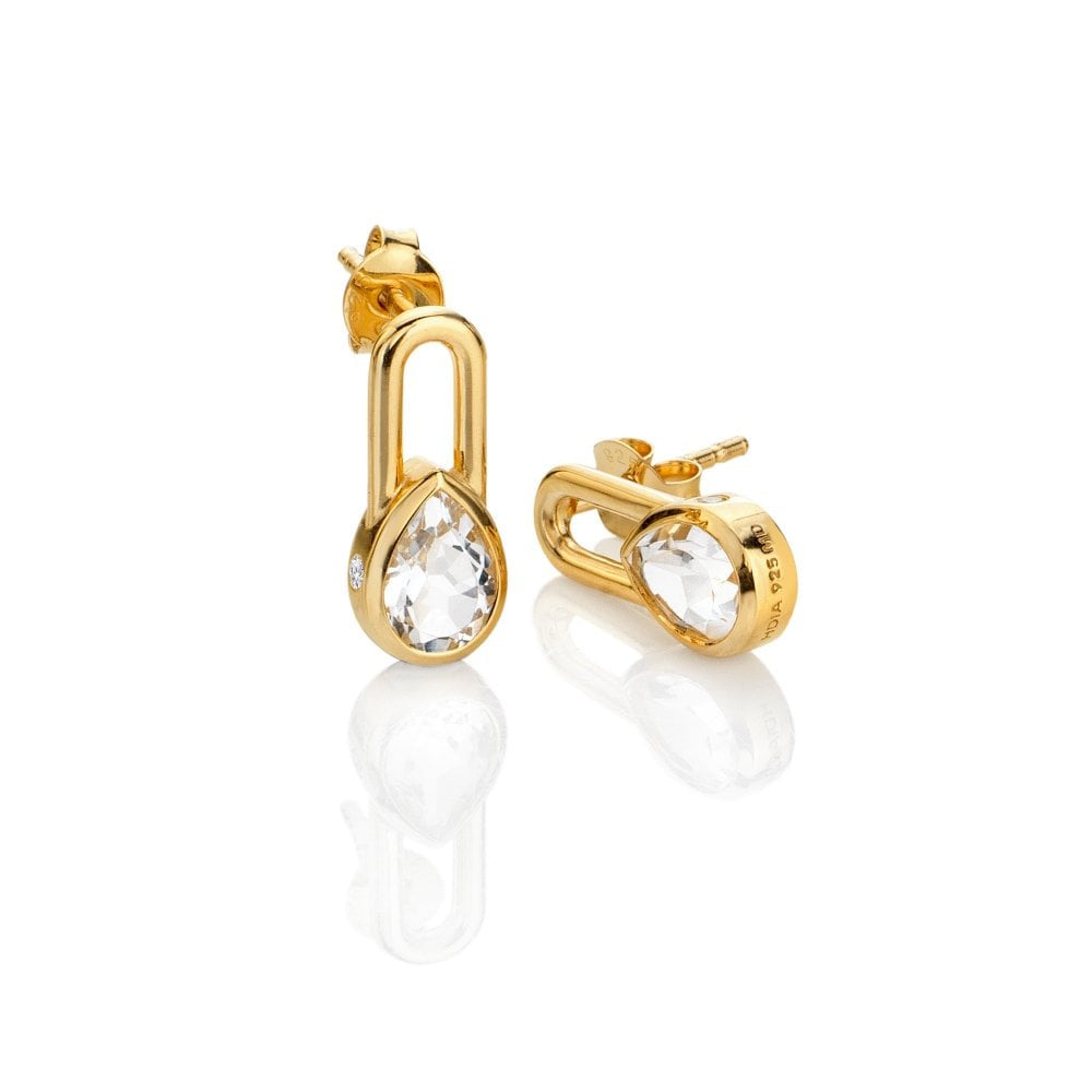Hot Diamonds Solitaire Earrings Teardrop YGP DE880