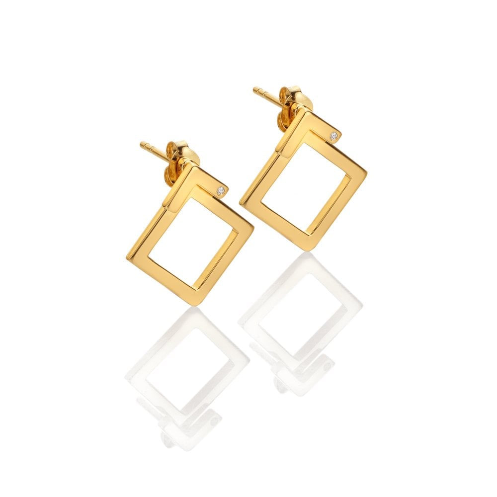 Hot Diamonds Square Paired Earrings YGP DE889