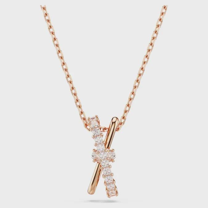Swarovski Hyperbola Mixed Cut Rose Plated Twist Pendant 5689788