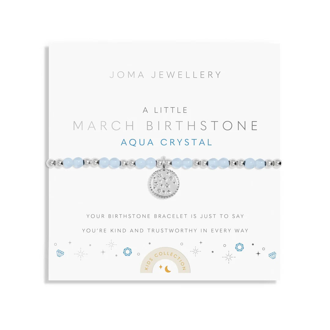 Joma Jewellery Children's Birthstone A Little March Bracelet C784