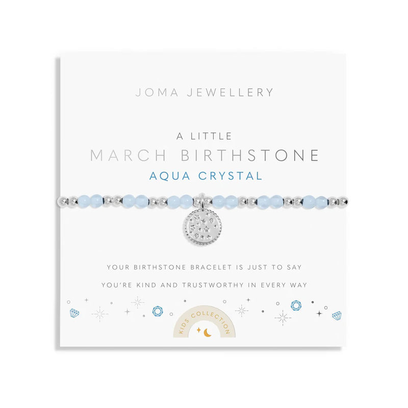 Joma Jewellery Children's Birthstone A Little March Bracelet C784