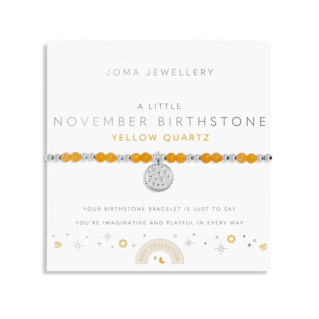 Joma Jewellery Children's Birthstone A Little November Bracelet C792