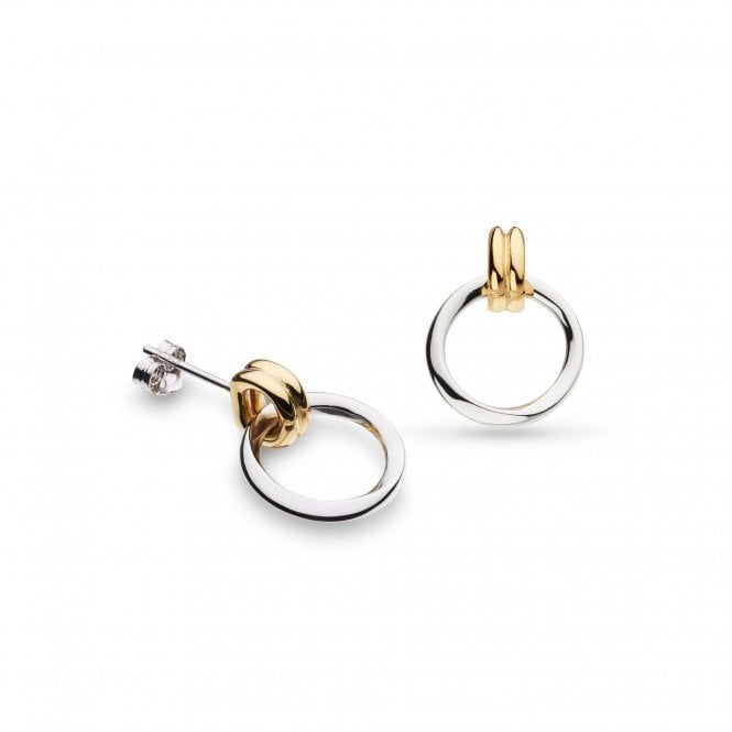 Kit Heath Bevel Unity Golden Drop Stud Earrings 41172GRP