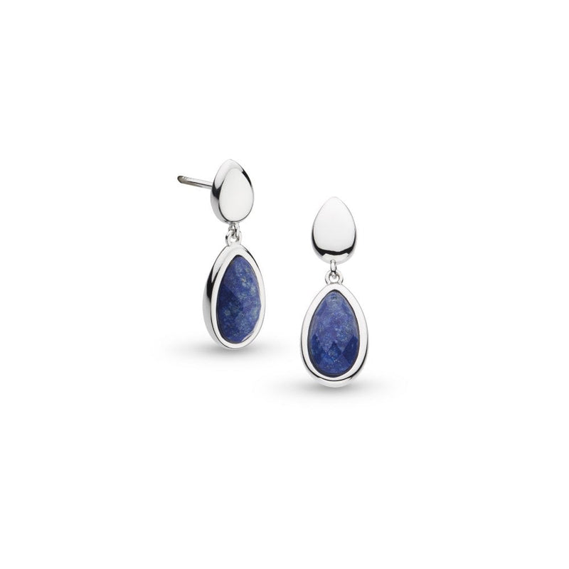 Kit Heath Coast Pebble Azure Duo Droplet Stud Drop Earrings 50173LP