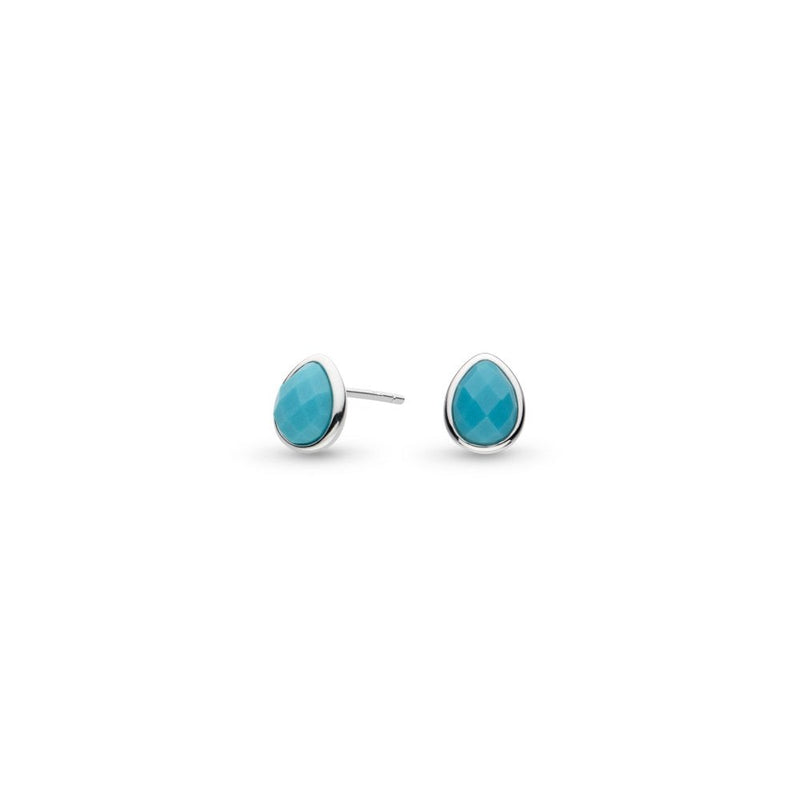 Kit Heath Coast Pebble Azure Gemstone Stud Earrings 30174MG