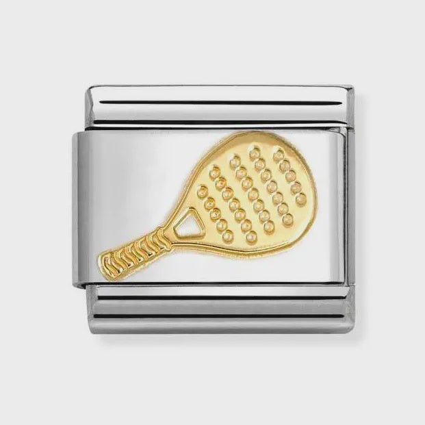 NOMINATION Gold Tennis Racket Charm 030106-26