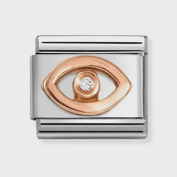 NOMINATION Classic Rose Gold Eye with CZ Charm 430305-49