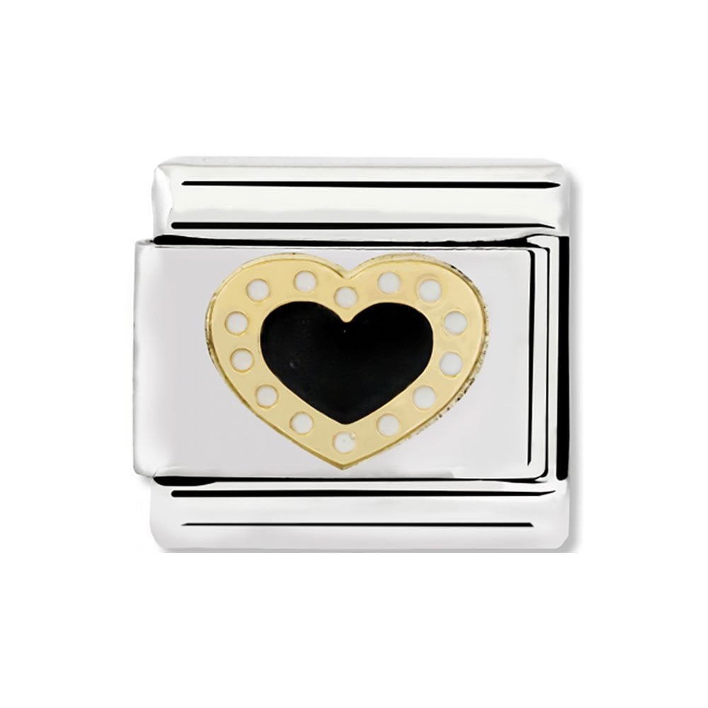 Nomination Charm Black Love Heart Charm 030283-02