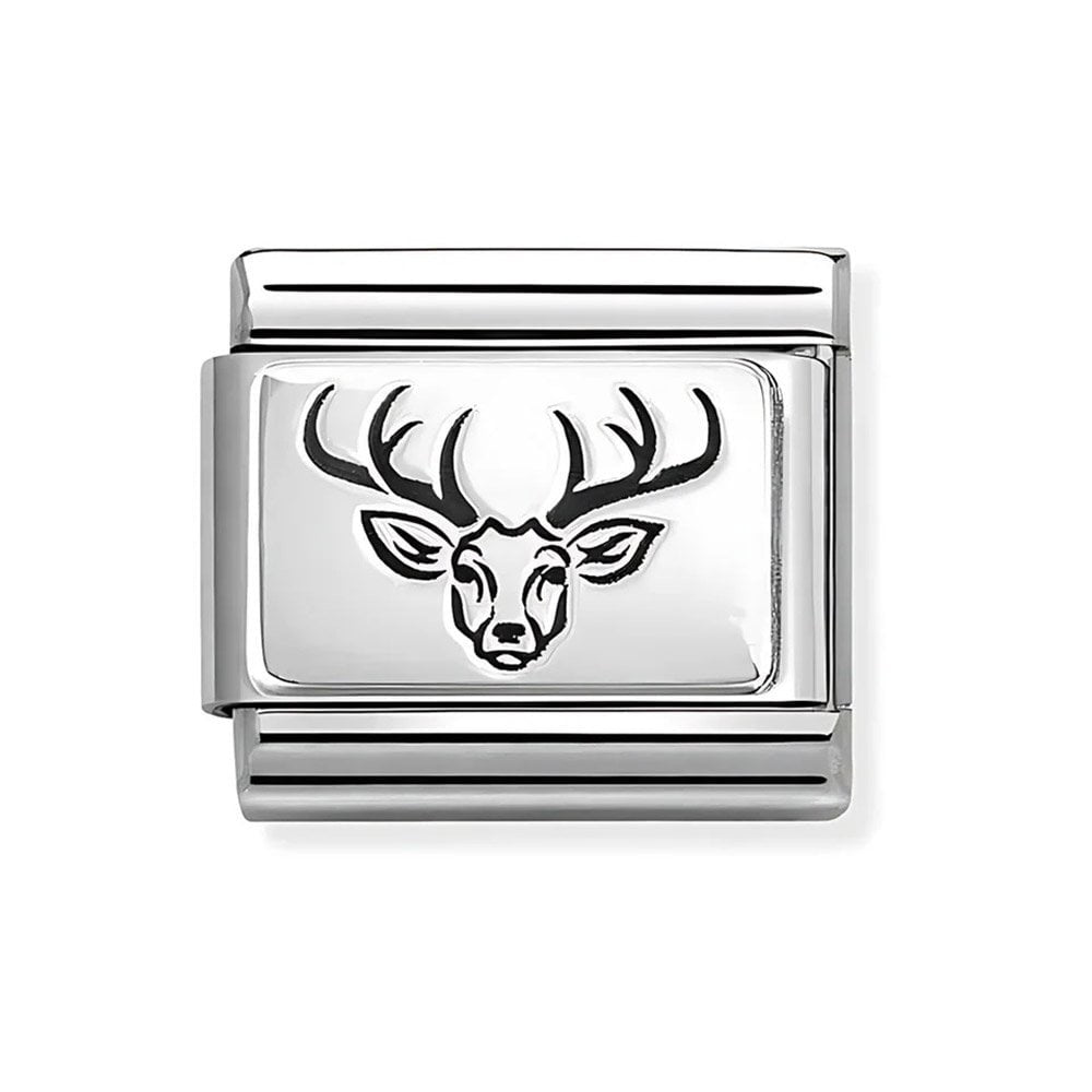 Nomination Steel & Silver Stag Head Charm 330111-52
