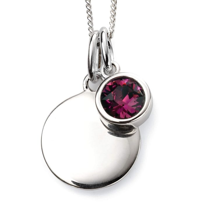 Silver Birthstone Pendant Set