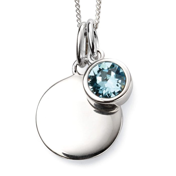 Silver Birthstone Pendant Set