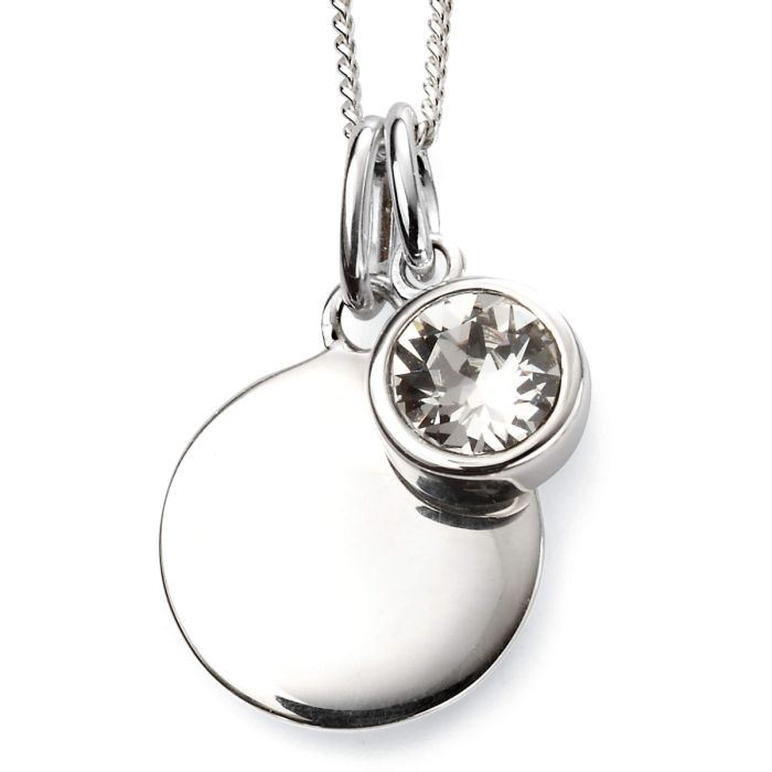 Silver Birthstone Pendant Set