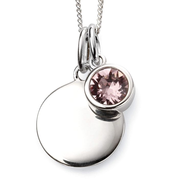 Silver Birthstone Pendant Set