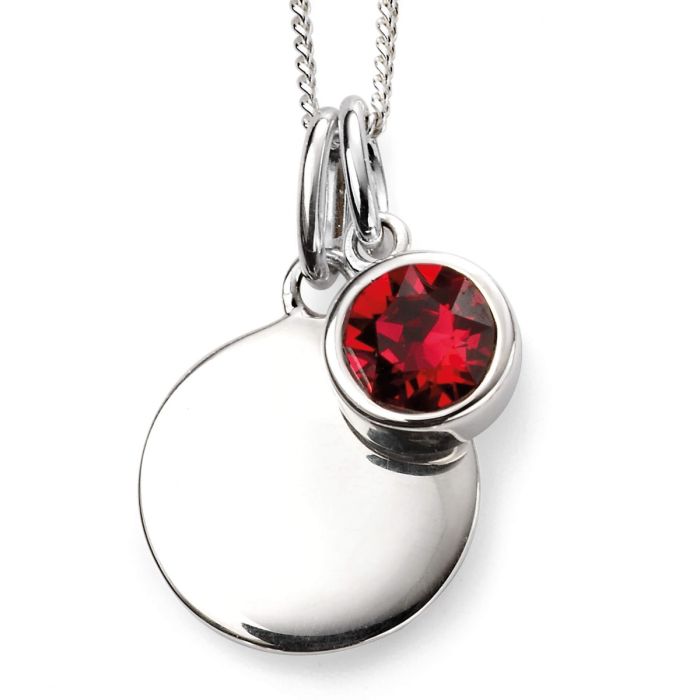 Silver Birthstone Pendant Set