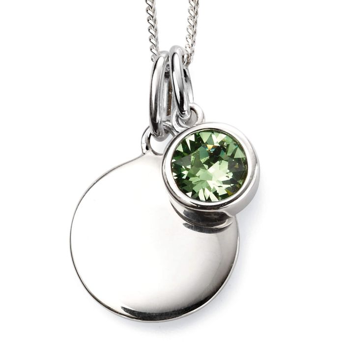 Silver Birthstone Pendant Set