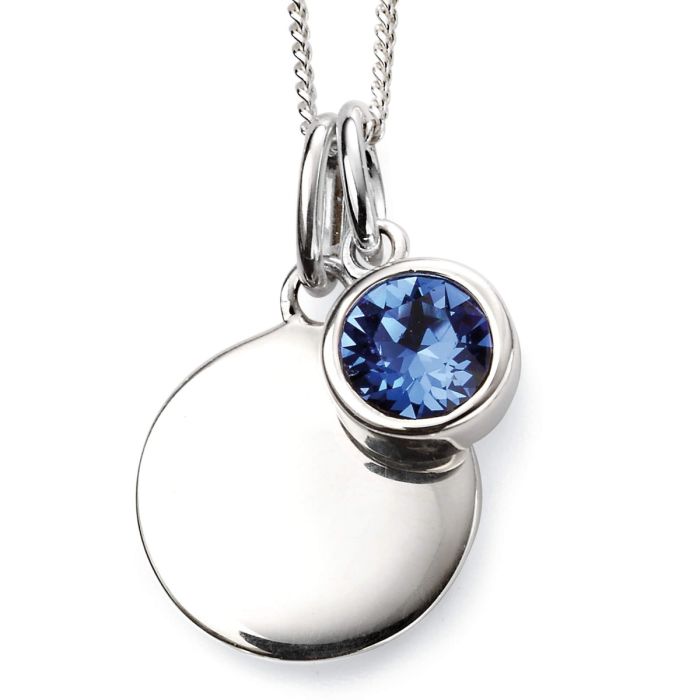 Silver Birthstone Pendant Set