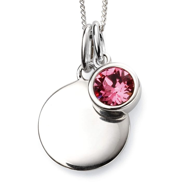 Silver Birthstone Pendant Set