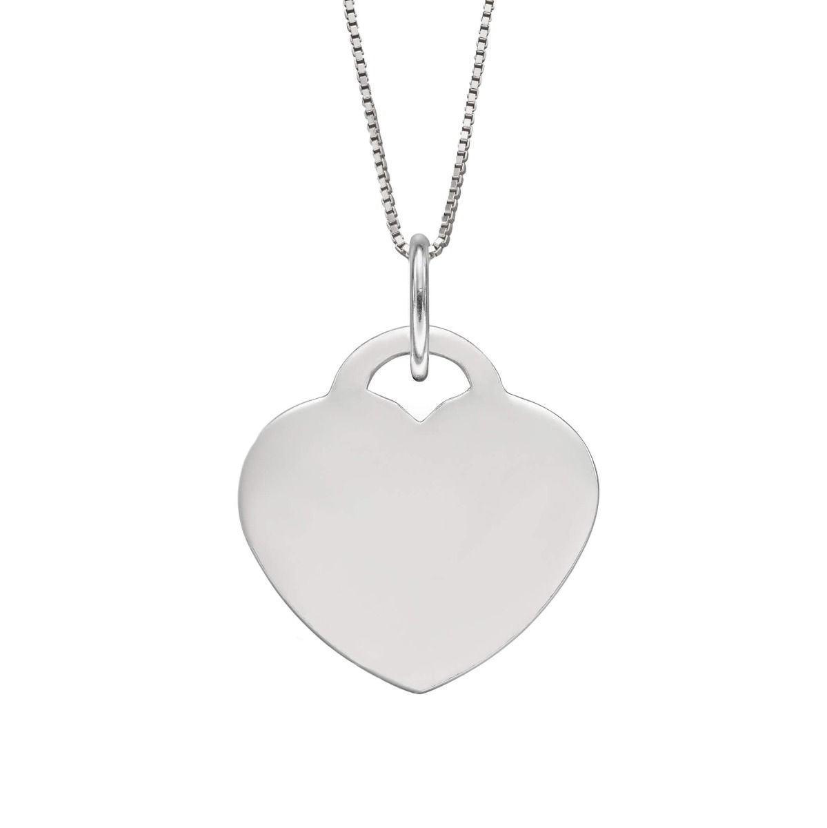 Silver Engravable Heart Pendant P4830