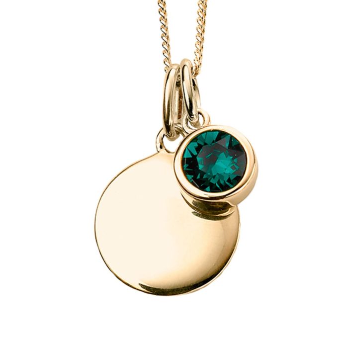 Gold Plated Birthstone Pendant Set