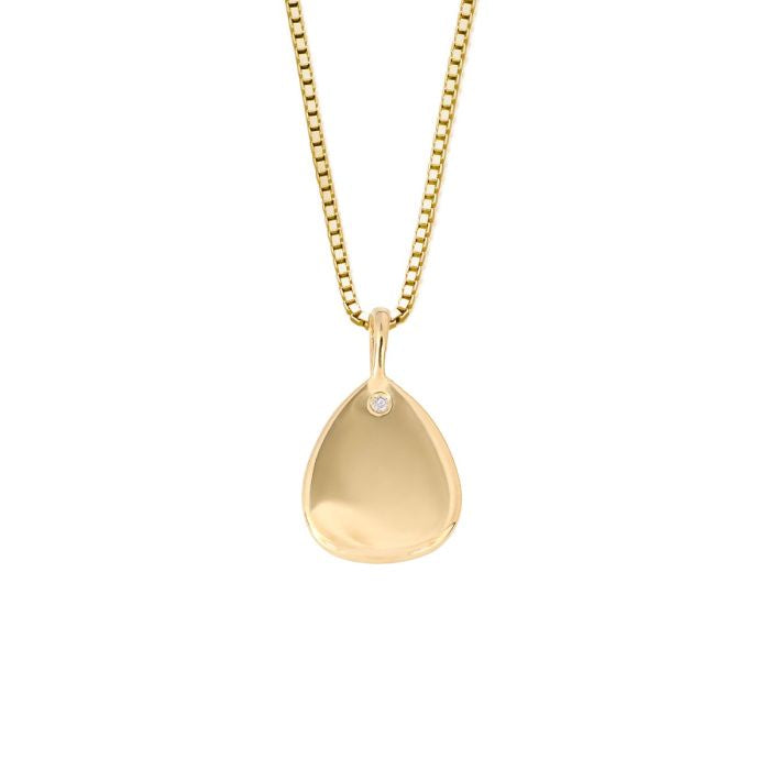 Droplet Tag Pendant with Diamond YGP P5208X