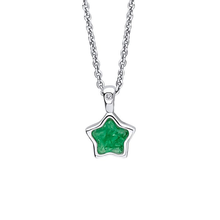 MAY Star Birthstone Necklace with Diamond P5374G