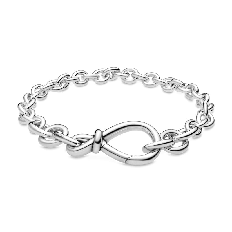 Pandora Chunky Infinity Knot Chain Bracelet 598911C00-18