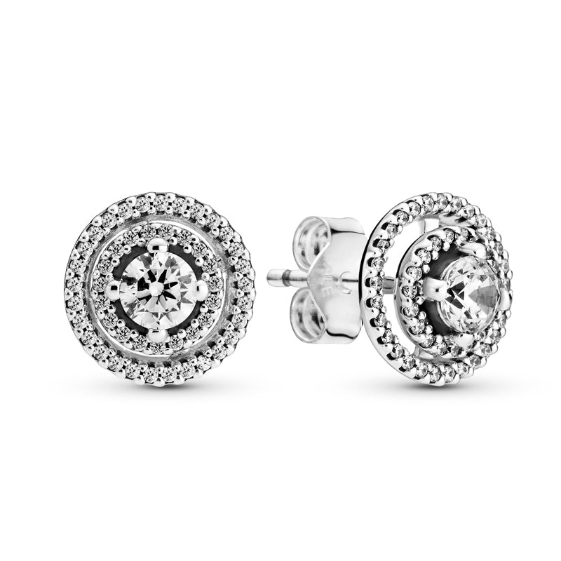 PANDORA CZ Stud Earrings with removable jacket 299411C01