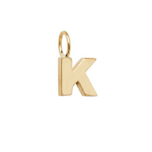 9ct Yellow Gold Initial K Pendant PN1070/K