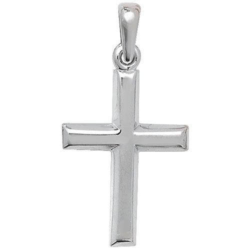 9ct White Gold Cross Pendant PN346W