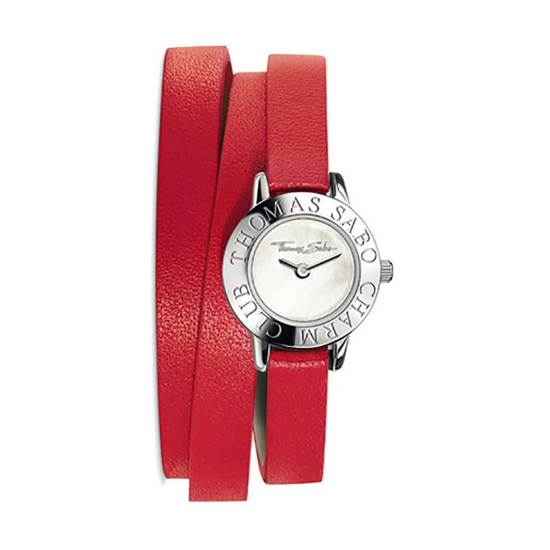 Thomas Sabo Red Leather Triple Wrap Watch WA0138m-253-202-20