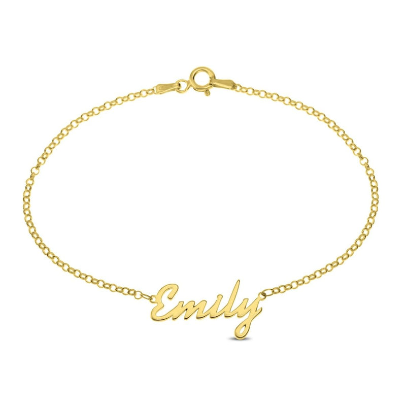 Gold Plated Silver Name Bracelet