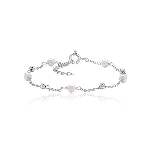 Silver & Co Silver Pearl Bracelet SBG0063