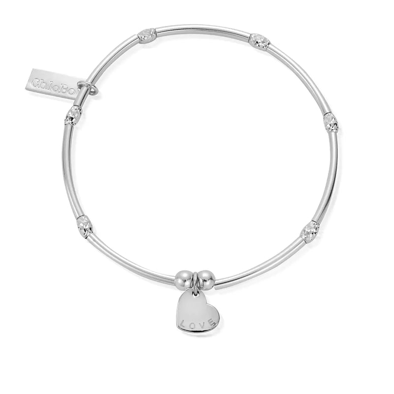 ChloBo Mini Sparkle Love Heart Bracelet SBMNSR092
