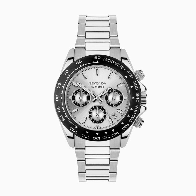 Sekonda Gents Circuit Chronograph Watch Silver Dial 30201